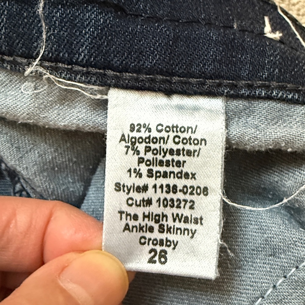 Current/Elliot Crosby high waist ankle skinny jeans sz 26 - Picture 4 of 6